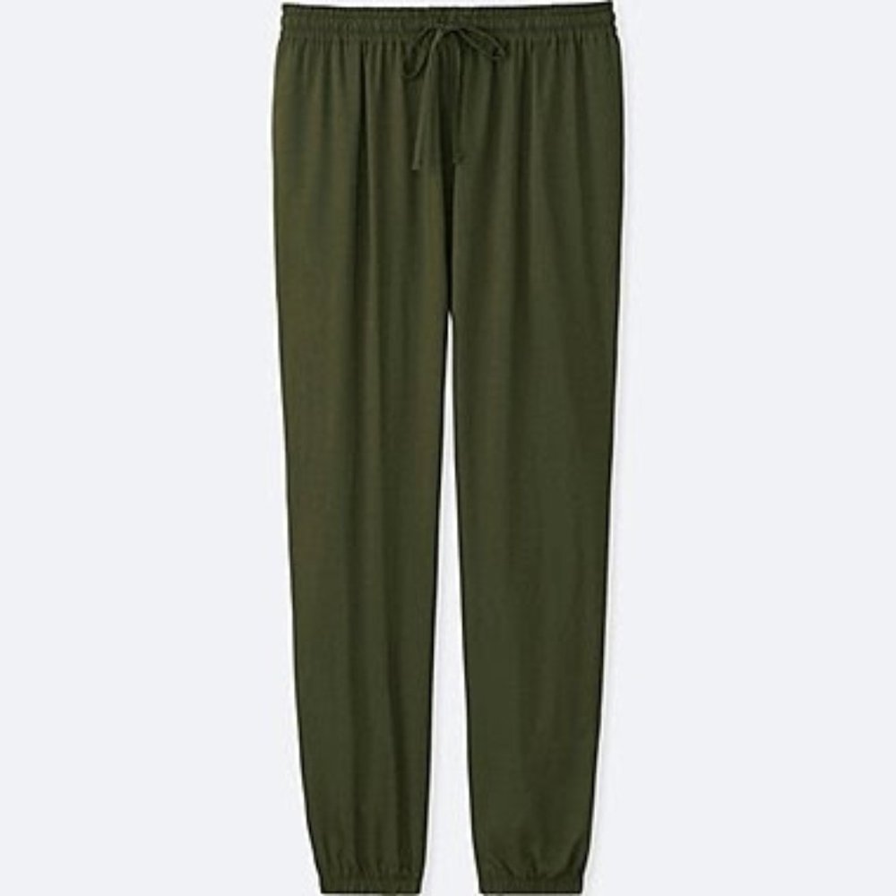 UNIQLO Drape Pants, Color: Dark Green, Size XS